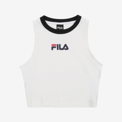 Fila Linear Crop Top - Naisten Rintaliivit - Valkoinen | FI-86300